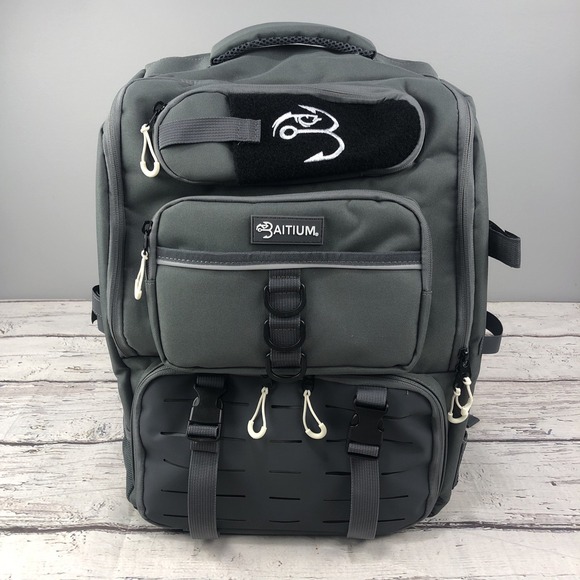 AITIUM Fishing Tackle Backpack With Rod Holder,Rain Cover 40L Cooler Gray NWT - Picture 6 of 9